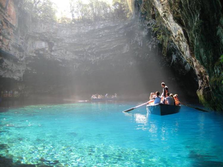 Melissani-Cave-Lake-near-Kefalonia-Greece-holiday