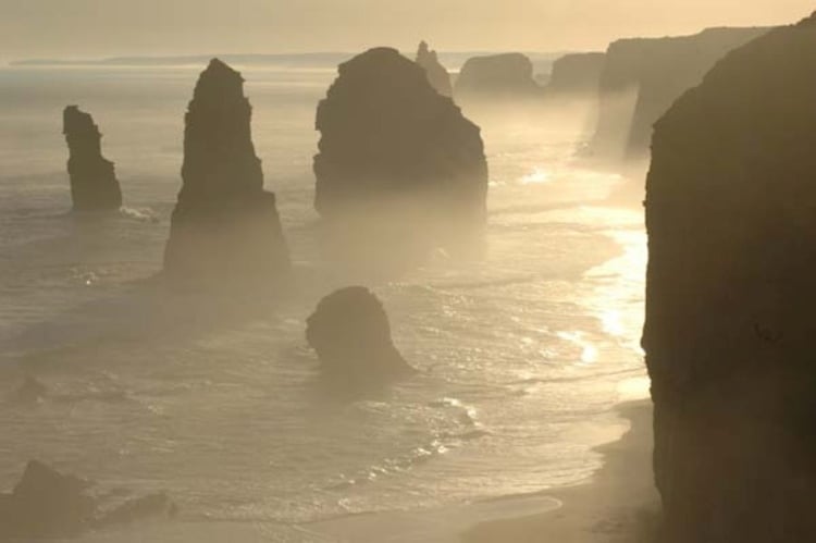 Hazy Sunlight At Australias 12 Apostles