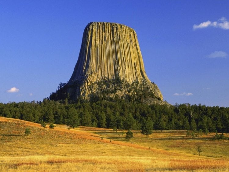 Incredible Rock Formation American Devils Tower Rock Formation