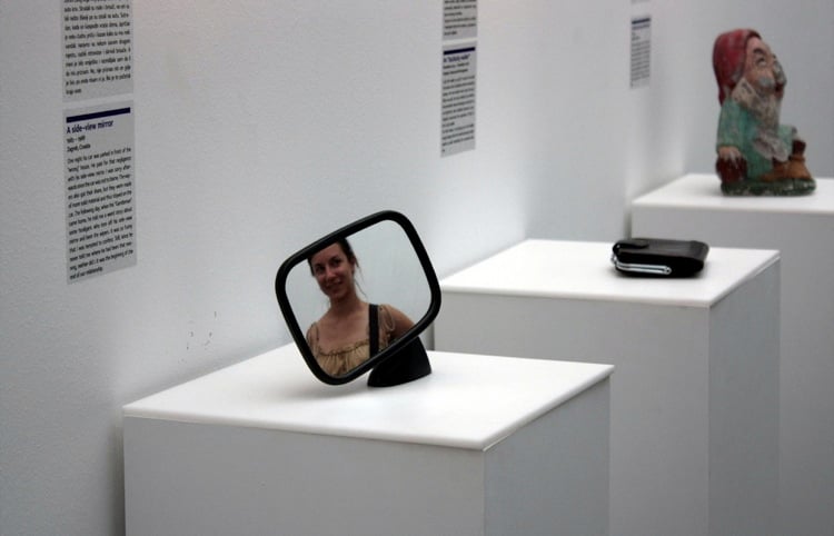 Sideview mirror from the museum of broken relationships