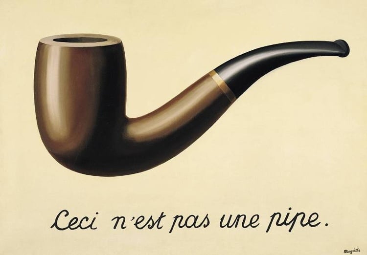 Surrealist Magrittes This Is Not A Pipe Painting