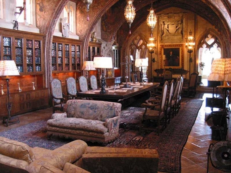 Interior of the Visually Stunning Homes Hearst Castle