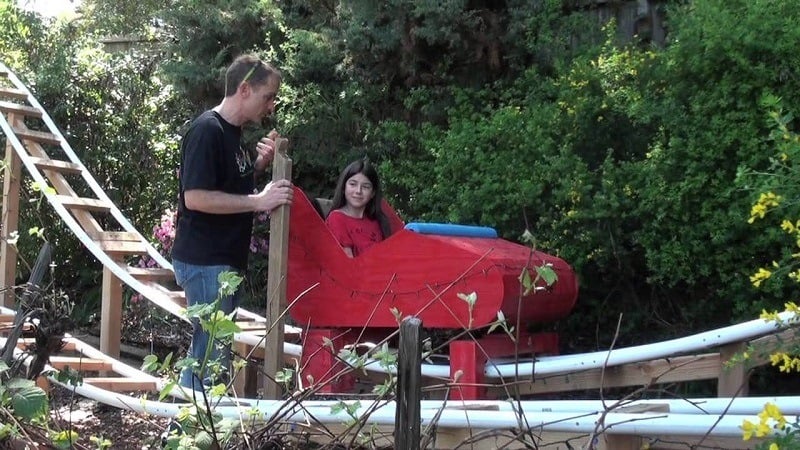 Dad Builds Roller Coaster