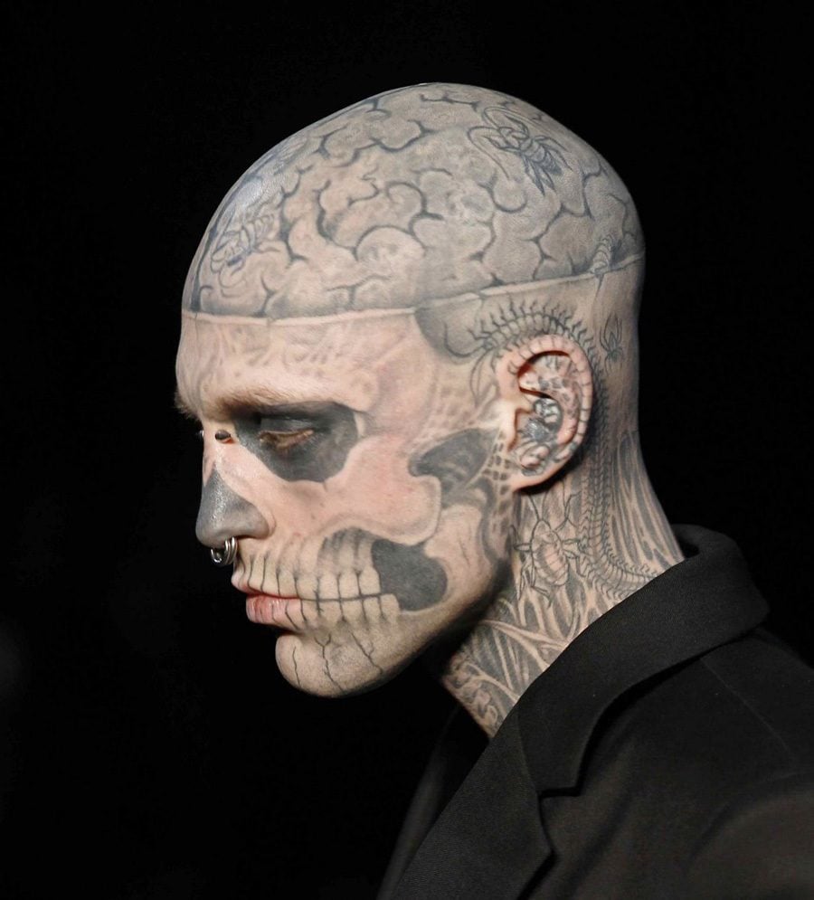 Extreme Body Modification Skull Tattoo
