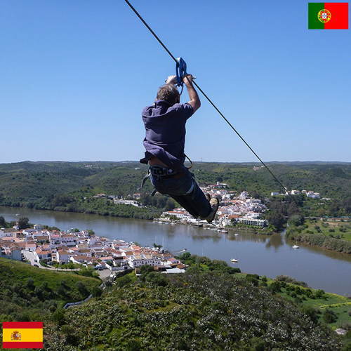 Border Spain Portugal Zipline